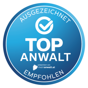 Empfehlung als Top-Anwalt von meinanwalt.at